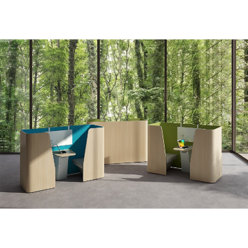 High back furniture office private wood meeting pod